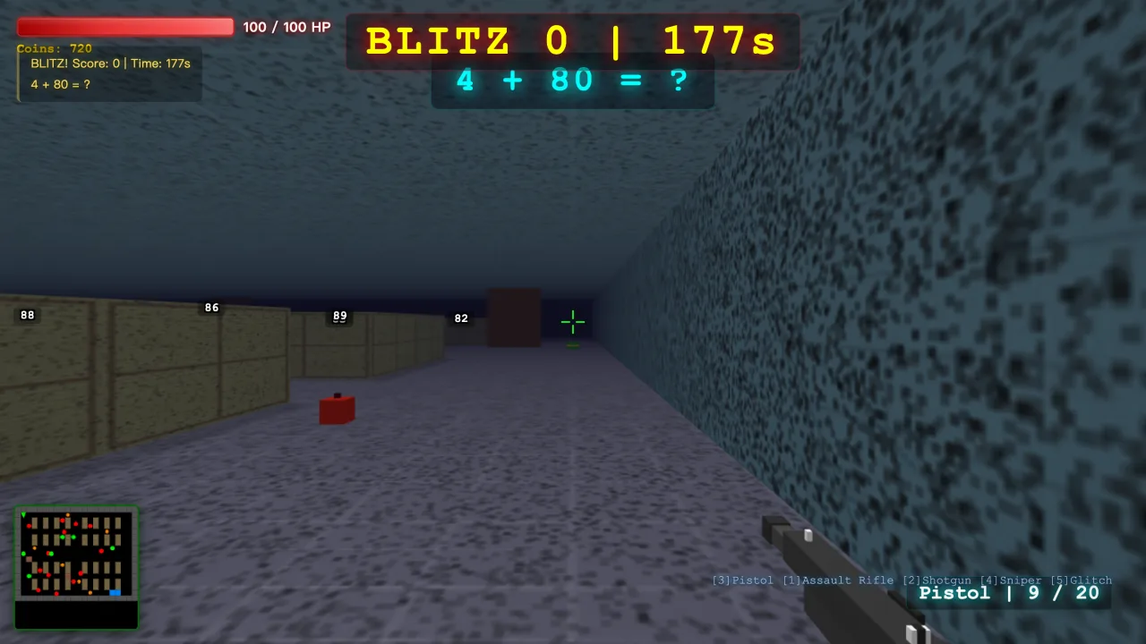 Blitz mode — rapid-fire questions with a countdown and live score